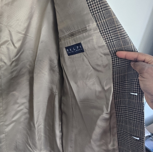 Ralph Ralph Lauren Blazer Sports Coat Men 40T Silk Wool Pinstripe Exellcent - Picture 11 of 15